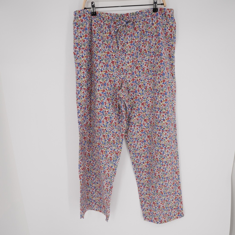 L.L. Bean Ditzy Floral Cotton Flannel Pajama Pants Womens XL Multicolor Casual